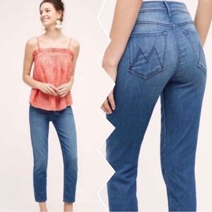 Mother The Dropout Coastline Crop Comfort Lightweight Jeans 30